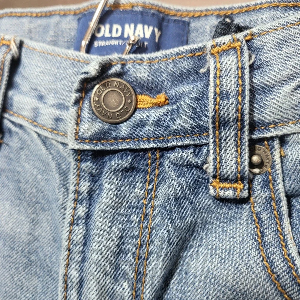 Old Navy Kids Boys Straight‎ Fit Light Wash Denim Jeans Size 8R